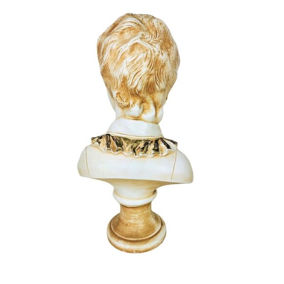 VTG 1900s Jean-Antoine Houdon "Alexandre Brongniart" Alabaster Bust Sculpture - Picture 7 of 8
